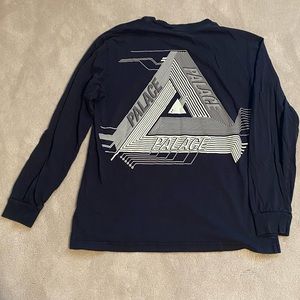 Palace Glow in the Dark TriFerg Long Sleeve T-Shirt - Black - Large